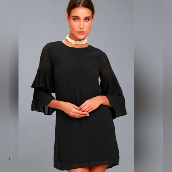 Shelby & Palmer Black Sheath Dress with Bell Sleeves - Picture 8 of 8